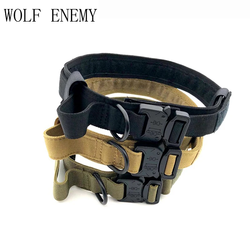 1.5" Wide Military Nylon Dog Collar Outdoor Tactical Training Hunting Led Collars Big Dogs Necklace |