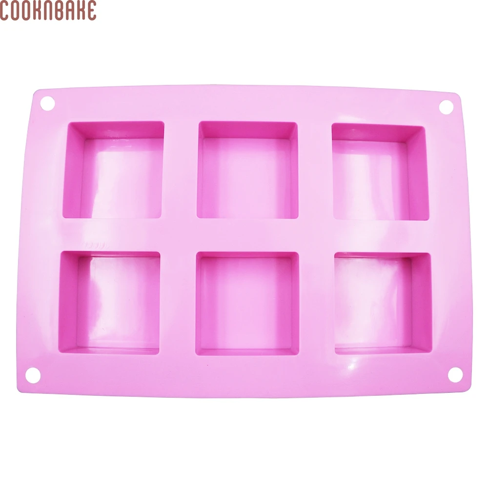 COOKNBAKE DIY инструмент для выпечки 6 решеток силиконовые формы для шоколадного торта 5*5*2,5 см силиконовые формы для мыла ручной работы CDSM-077