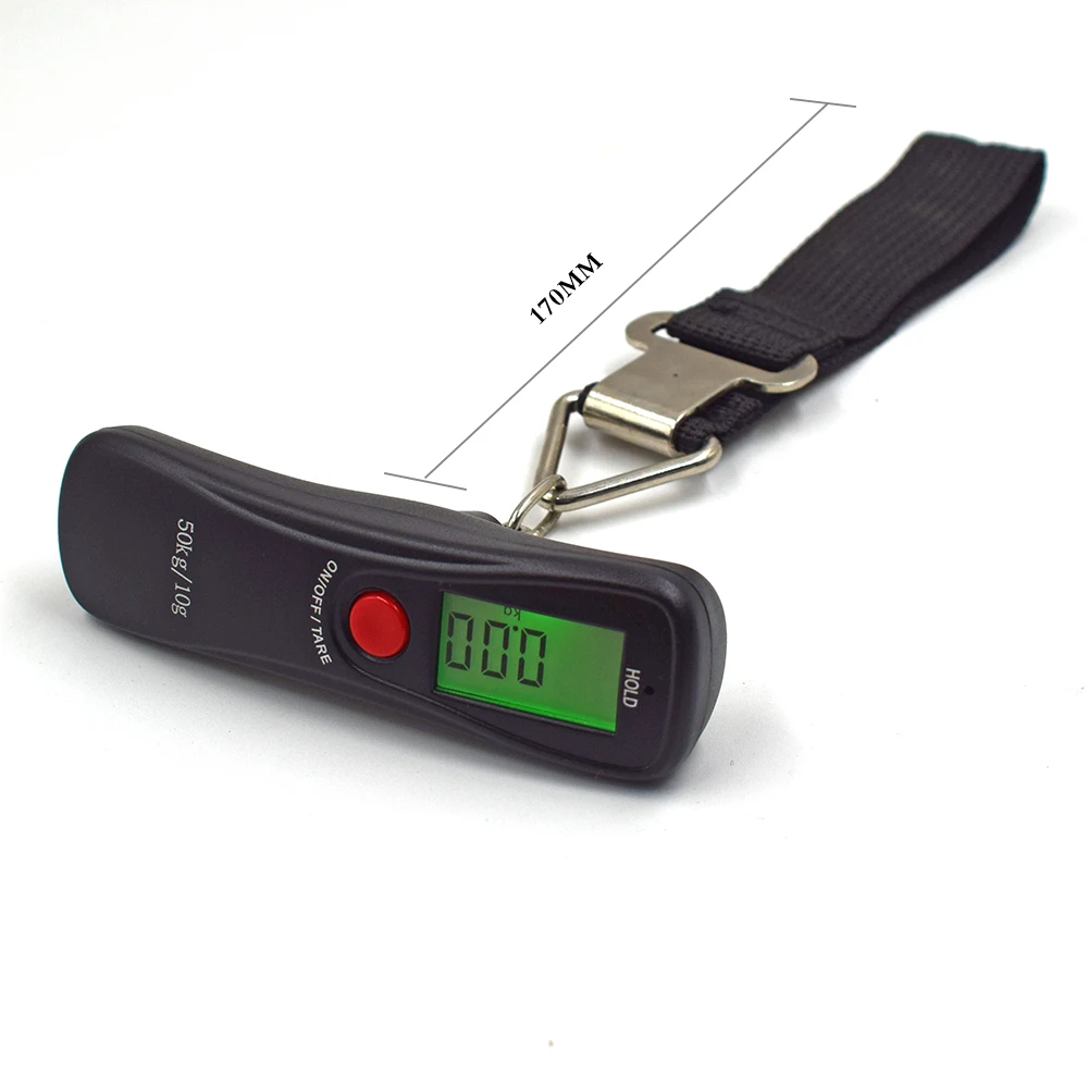 Chanseon 50 кг x 10 г мини портативные электронные весы вес багажа цифровые дорожные подвесные крючки цифровые карманные весы