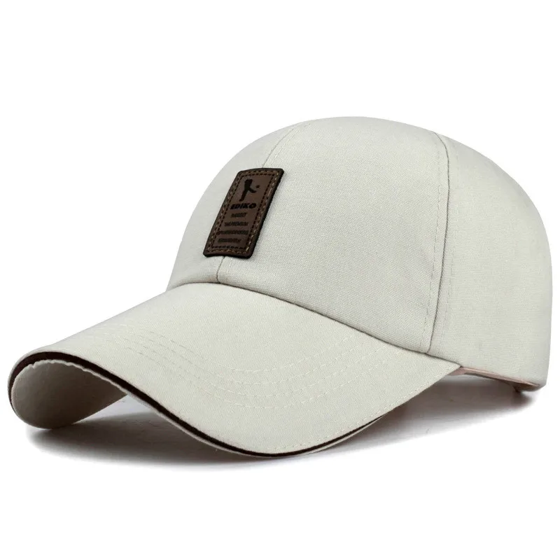 Creamy-white Мужские кепки Snapback, Летние регулируемые бейсболки для мужчин, новые хлопковые повседневные спортивные шапки для женщин, модные кепки для мальчиков - Цвет: Creamy-white