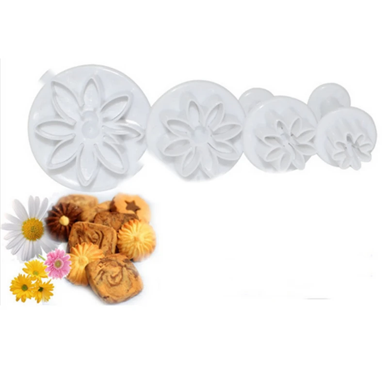 Распродажа 4 шт./компл. форма для маргариток резак помадки пластиковый инструмент