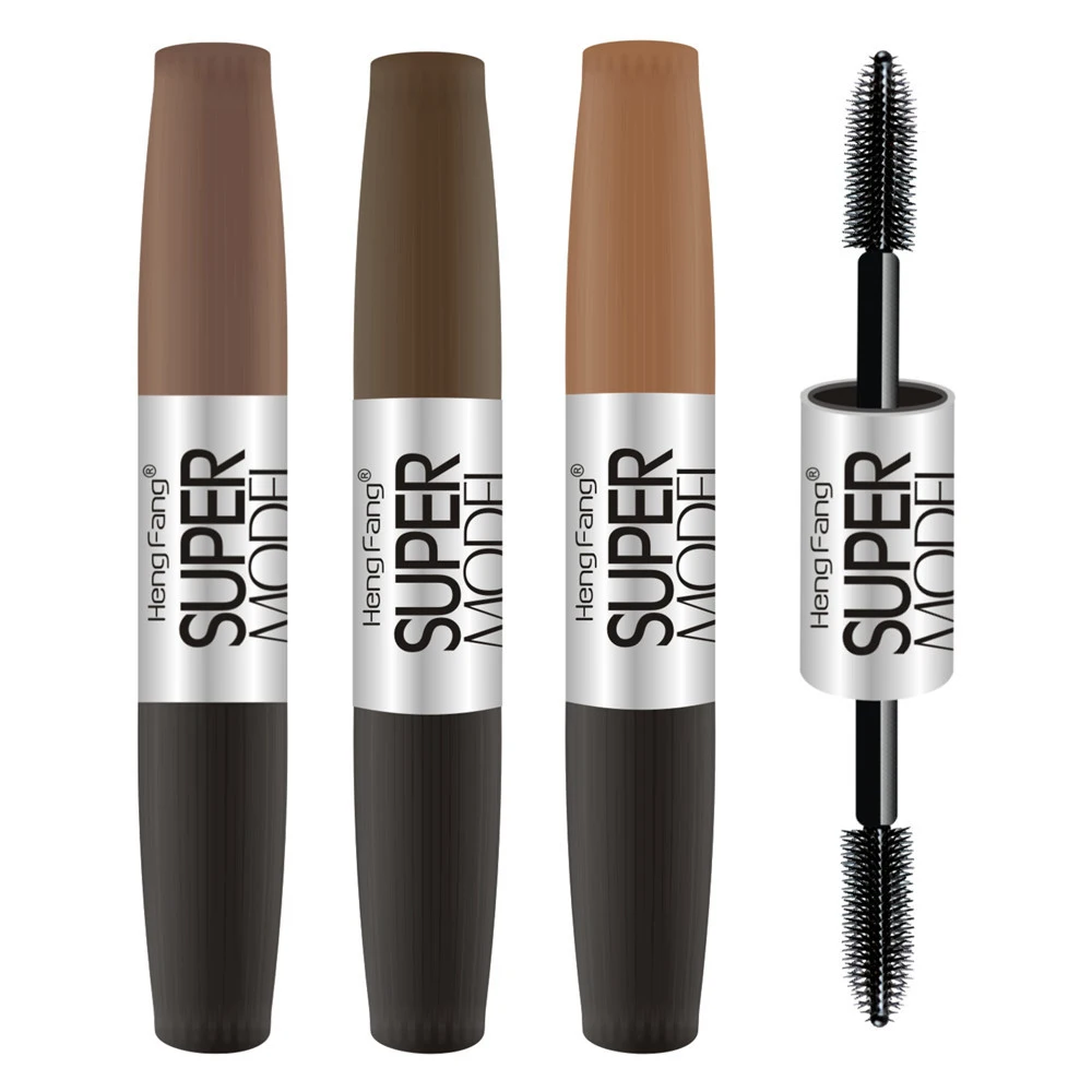 1 PC 2 in 1 Double-head Design Eyebrow Cream Mascara Combination Long-lasting Makeup No Blooming Waterproof make up Tool TSLM2