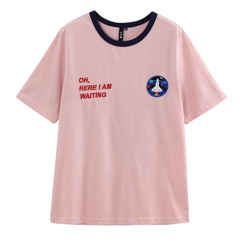 Toyouth Camisetas Mujer 2019 летние хлопковые футболки с буквенным принтом женские топы