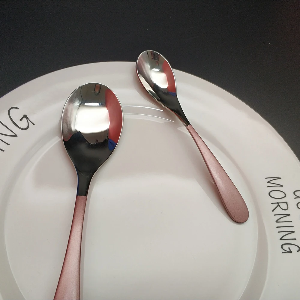 Хит продаж 4 шт. классические элегантные столовые приборы розового и серебряного