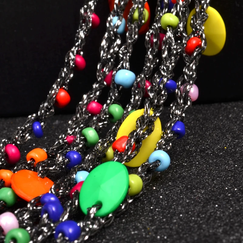 Ожерелье чокер с бусинами в богемском стиле 8 цветов|necklace shapes|necklace alicenecklace flashlight |