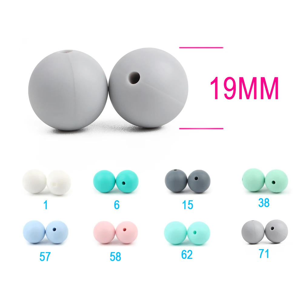 TYRY.HU 100 шт. силиконовые бусины для прорезывания зубов 9 20 мм|baby teether teething|baby teethingbaby |