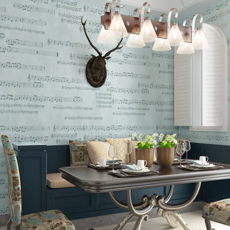 Free Shipping American Village Retro Streets Music Wallpaper Nonwovens Bedroom Piano Room Background Wall wallpaper | Обустройство