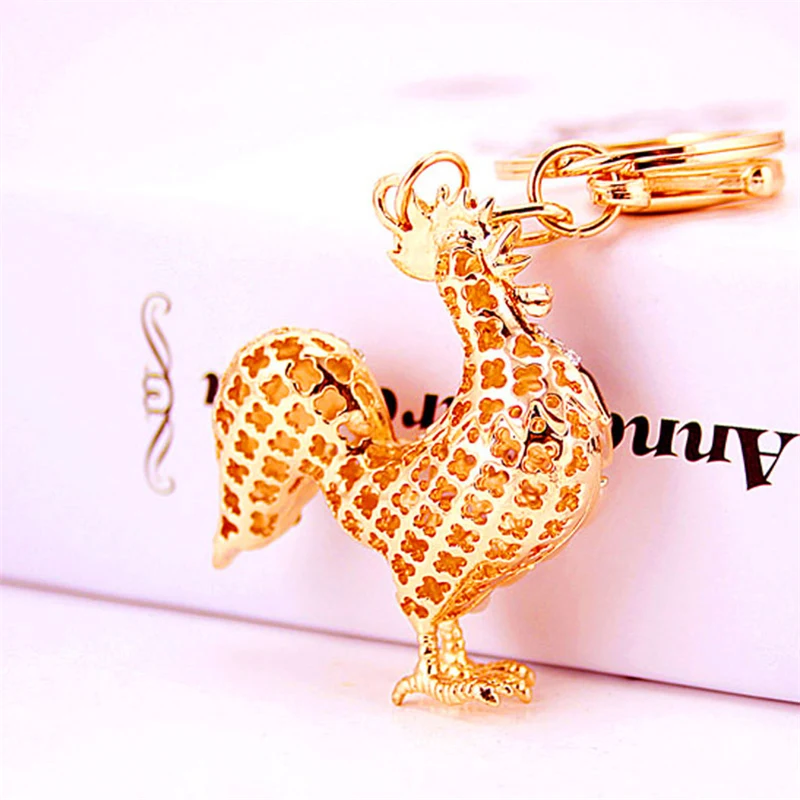 Кристалл Петух Курица Брелок Держатель Горный Хрусталь Женщин Сумка Подвеска