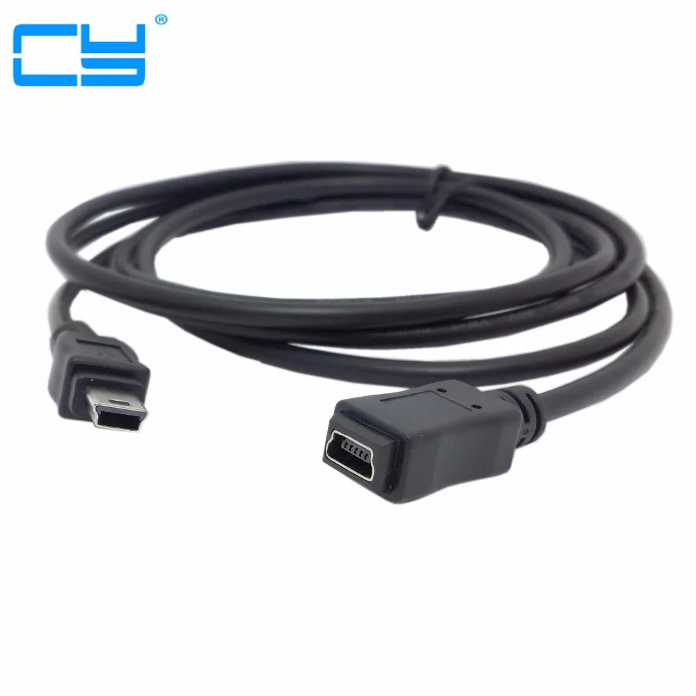 1 шт. черный легкий адаптер кабель Mini USB B 5pin папа мама УДЛИНИТЕЛЬ шнур для камеры MP3