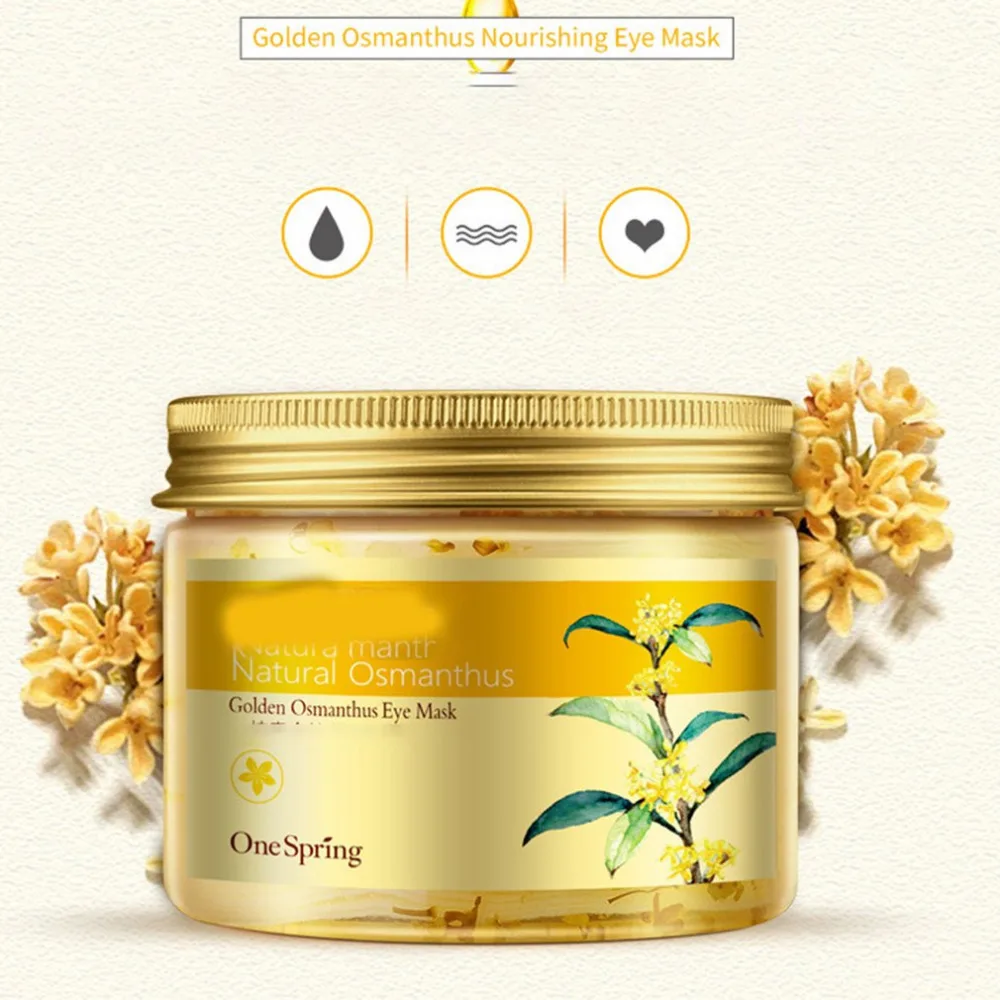 Gold Osmanthus Eye Mask 80 Pcs/Bottle care Collagen gel Whey Protein Sleep Patche Remover dark Circles Bag | Красота и здоровье