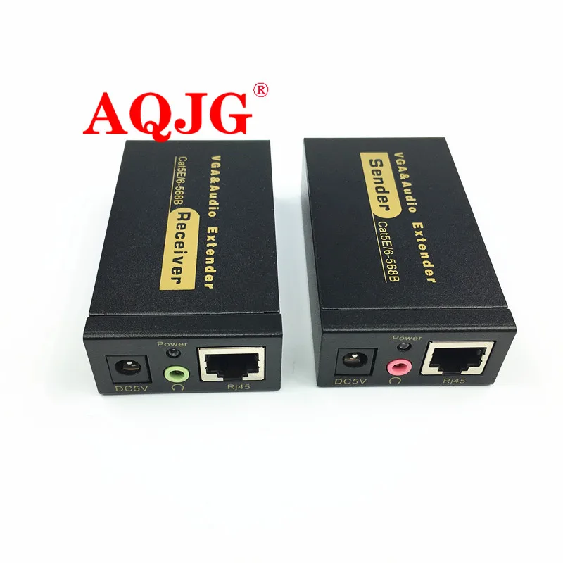 

1 шт. VGA видео аудио удлинитель 100 м 328ft над одним RJ45 CAT5e/6 1080P VGA передача к rj45 усилитель сигнала удлинитель