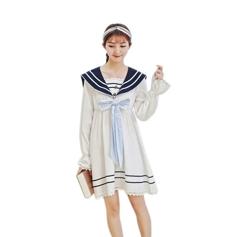 Модная и милая дизайнерская Матросская Униформа ROLECOS с бантом комфортное