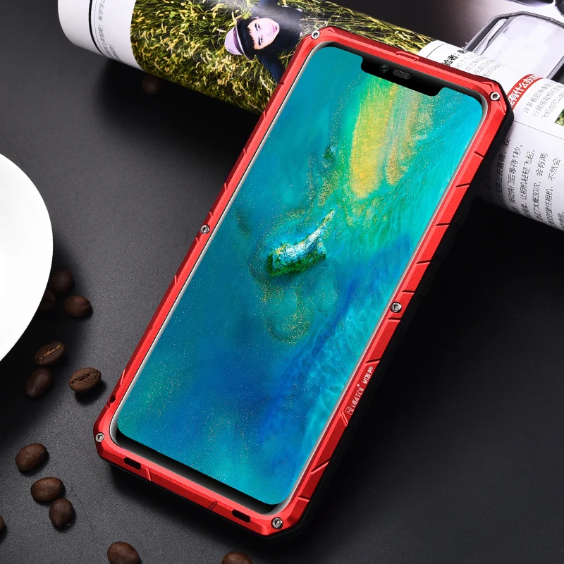 Повседневный водонепроницаемый чехол для huawei mate 20 Pro X роскошный противоударный алюминиевый металлический силиконовый чехол для huawei mate 20/Pro Чехол