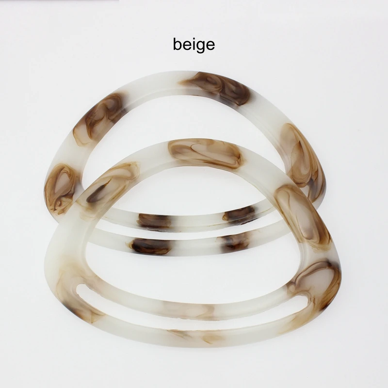 beige 10 пар = 20 штук, принимаем смешанные 6 цветов, 18X13,5 см летняя Ручка для сумки из смолы, Женский акриловый кошелек, сумки для вязания крючком, сумочка своими руками - Цвет: beige