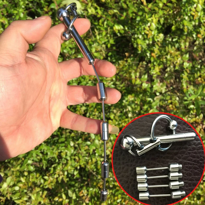 Нержавеющая сталь съемный уретры стимулятор в форме пениса зажигания