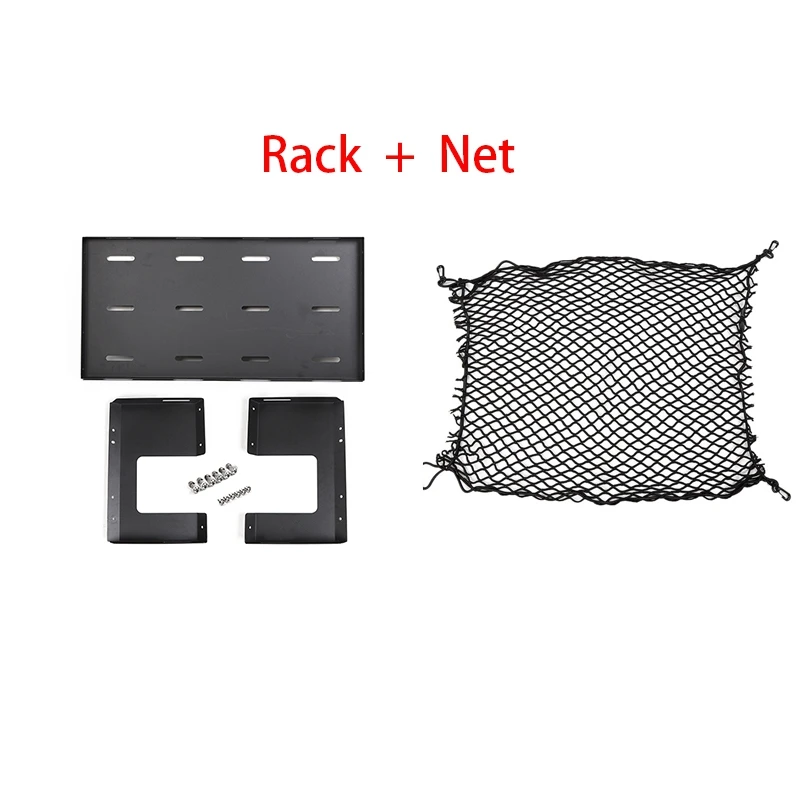 trunk rack with net SHINEKA задние стойки для Jeep Wrangler JK JL 2007- задний багажник стеллаж для хранения груза багаж держатель для Jeep Wrangler JK JL - Цвет: trunk rack with net