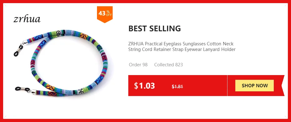 ZRHUA Elegent 7 цветов ремешок для очков 80 см очки для чтения очки солнцезащитные очки с цепочкой на шее