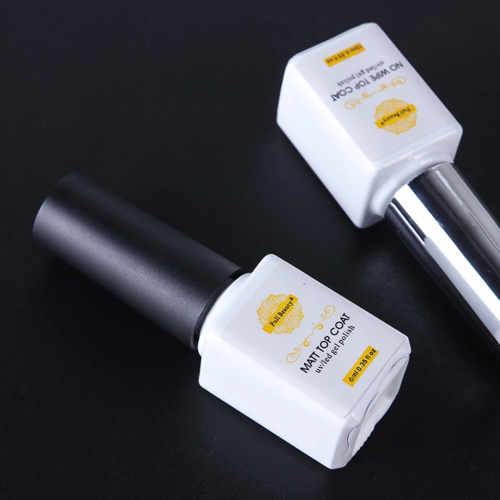 6 мл гель лак верхнее покрытие без протирания матовый Светодиодный УФ для ногтей
