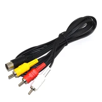 10pcs nickel plating plug av cable for sega saturn rca cord for ss