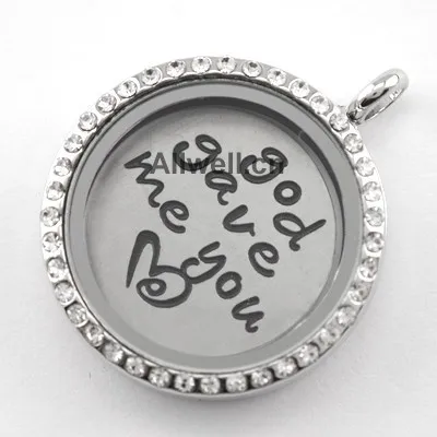 5 шт. 30 мм плавающий медальон с кристаллами Серебряный Магнитный медальон|floating