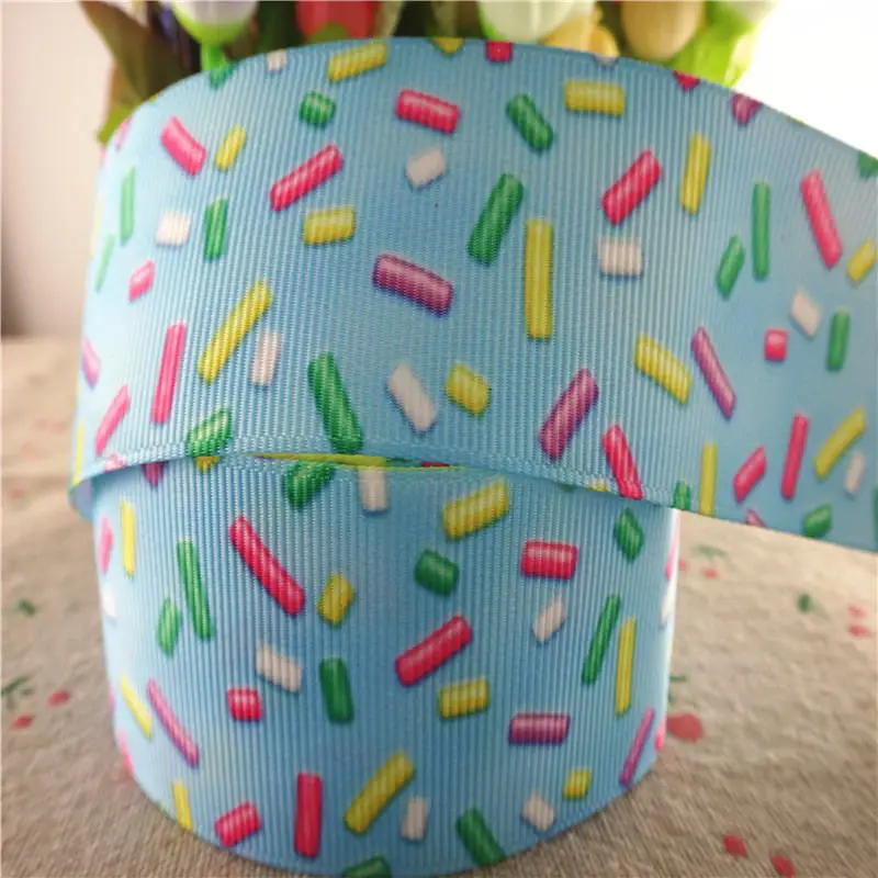 18081808 1-1/2 &quot38 мм 50 ярдов конфеты печатных grosgrain ленты DIY волос банты ручной работы
