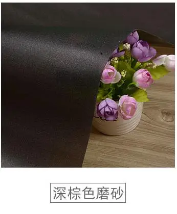 dark brown frosted Ширина 57 см без клея, Электростатическая матовая стеклянная пленка, непрозрачная, непрозрачная, раздвижная офисная дверь, наклейки на окна ванной комнаты-31 - Цвет: dark brown frosted