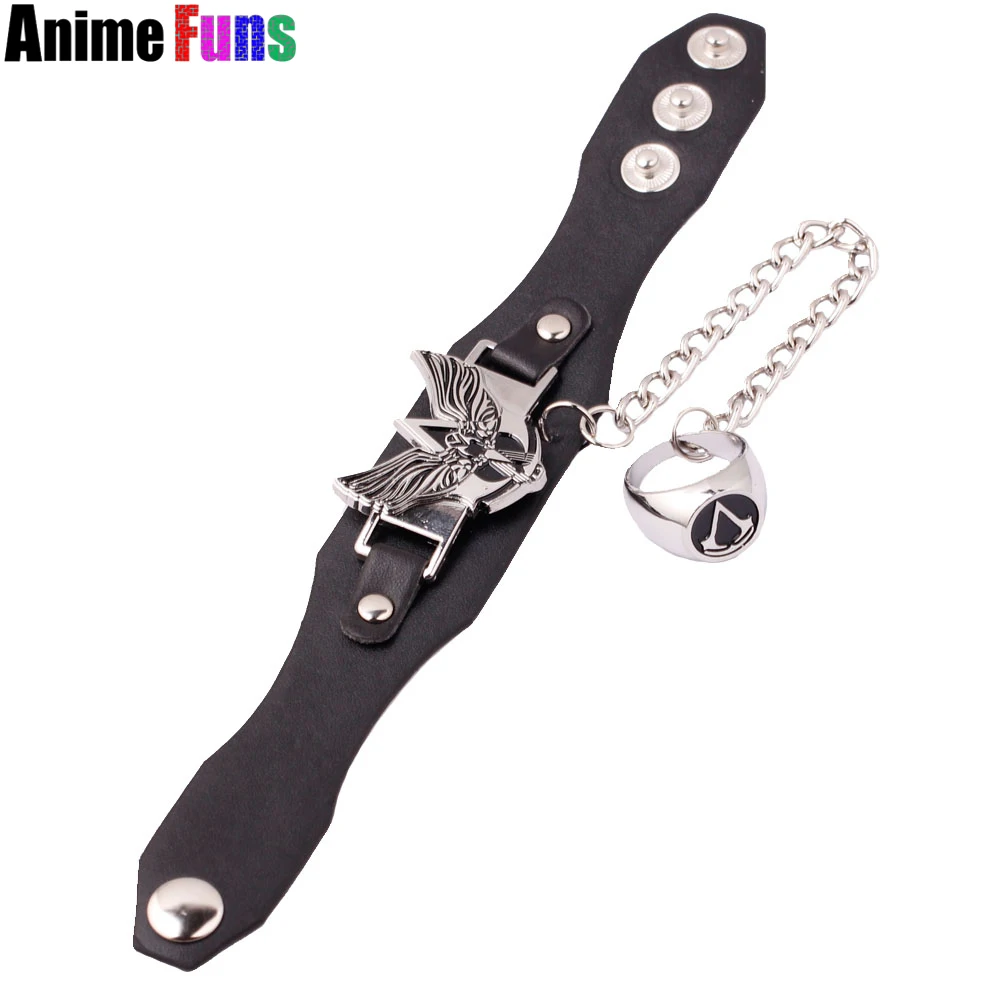 Кожаные браслеты и Game Assassins черный Панк искусственная кожа Knights Templar панк браслет