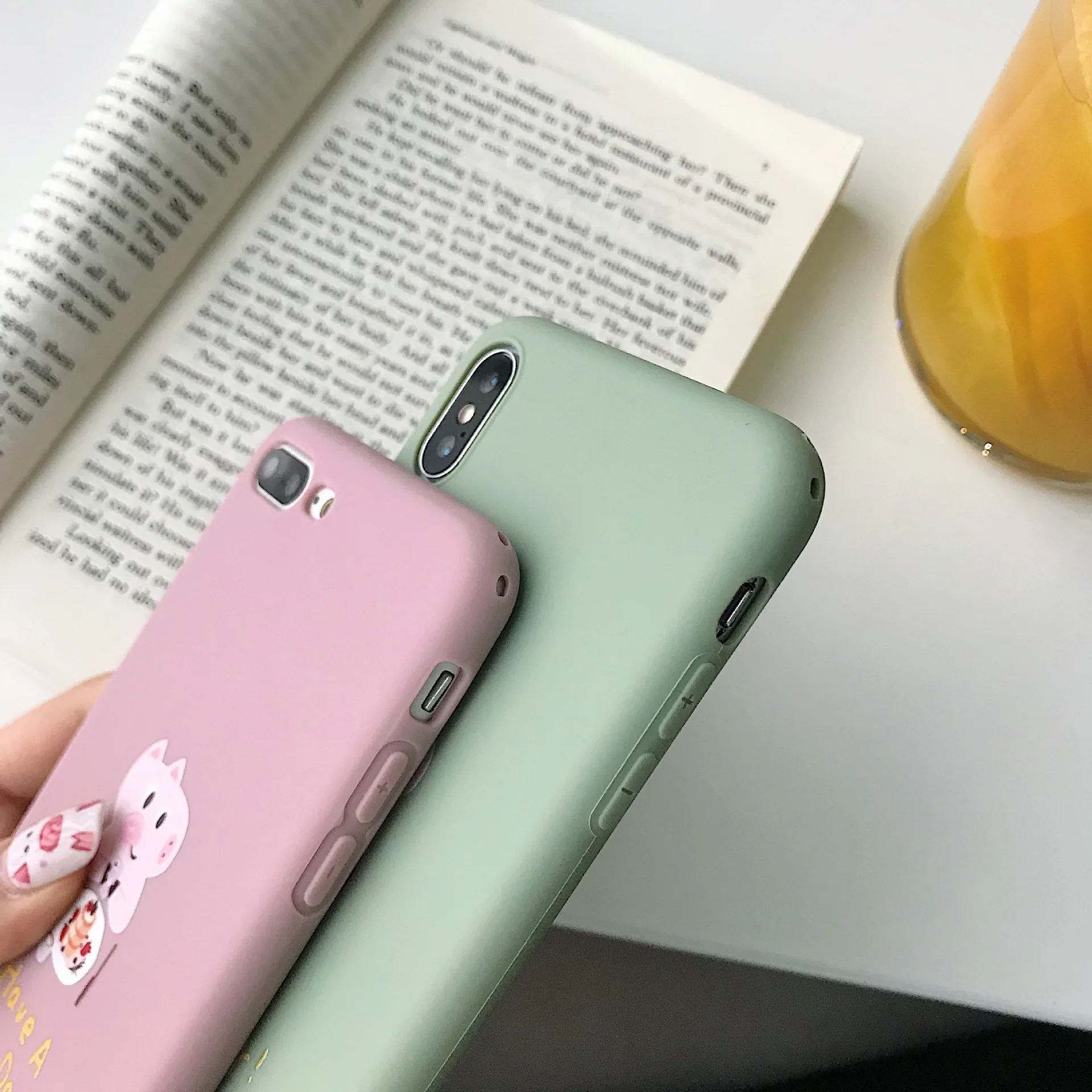 Cute Cartoon Pig&quotHave a Nice Day&quotPhone Case For iPhone X XR XS Max 6 6S 7 8 Plus Matte Soft Silicone Full Back Cover |