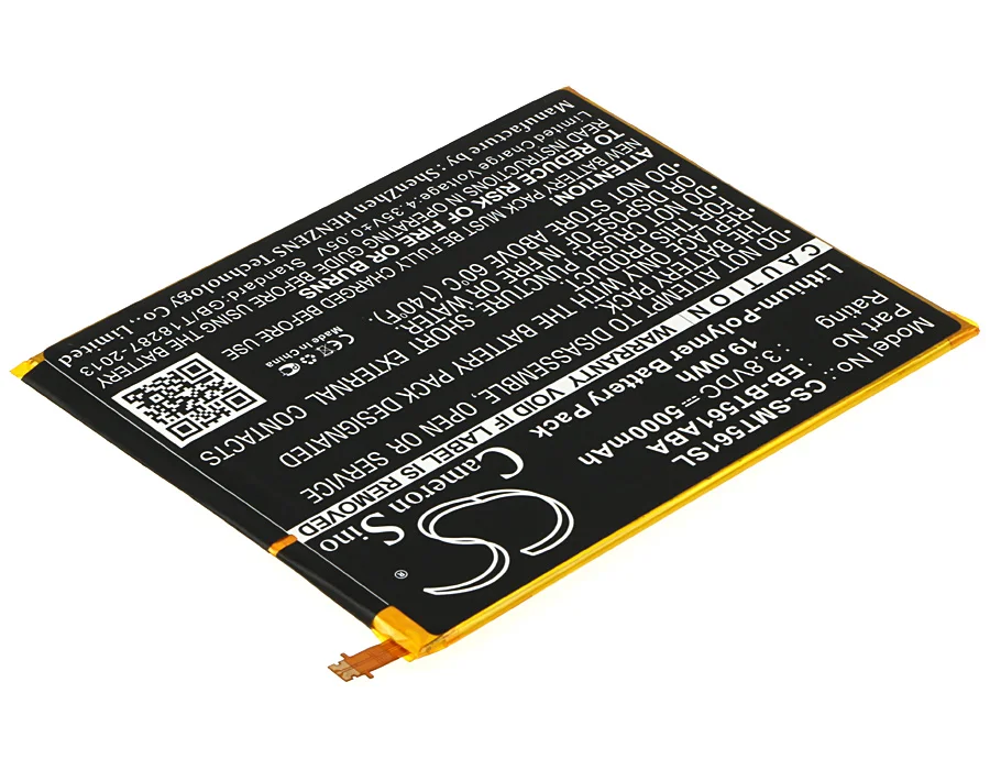 Cameron Sino 5000mAh аккумулятор EB-BT561ABA, EB-BT561ABE для samsung SM-T560, SM-T561, SM-T565, Galaxy Tab E Nook Edition 9,6