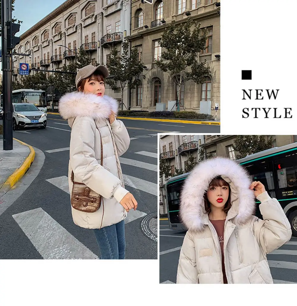 PinkyIsBlack Parkas Mujer короткая зимняя куртка женская куртка Корейская парка меховой воротник плюс размер Теплая стеганая Женская куртка пальто