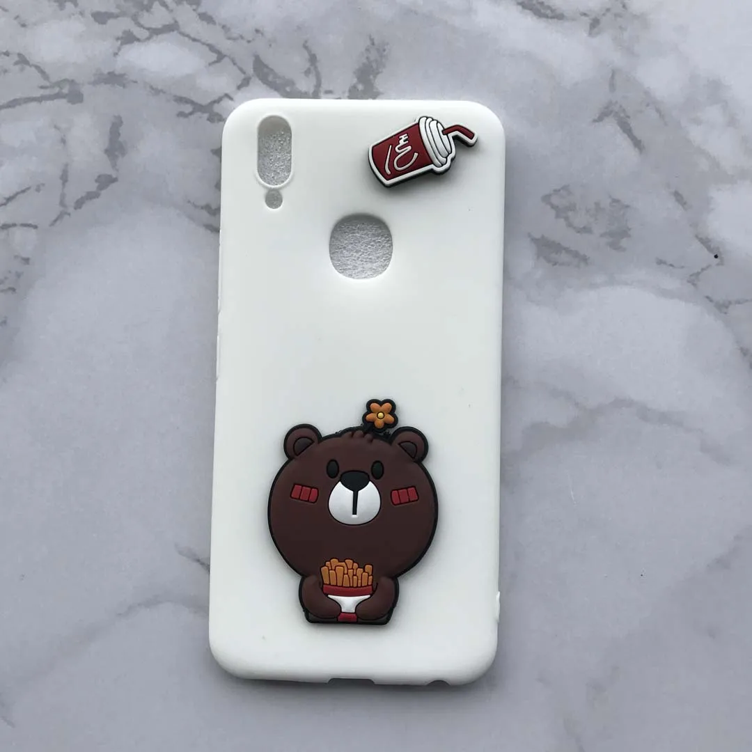 Карамельный цвет с 3D Cola фри Медведь патч для samsung A2 A3 A5 A7 A8 A9 Pro Plus 2016 2017 2018 кремния