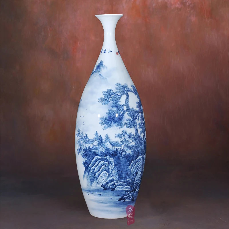 

Huang Xiaoling ceramics porcelain vase landscape of modern fashion Home Furnishing living room decoration crafts