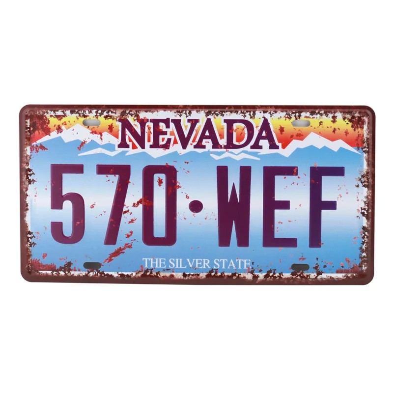 S US Arizona Las Vegas Oregon автомобильный металлический декоративный номерной знак винтажный домашний декор жестяная вывеска Бар Паб гараж настенный плакат табличка C19 - Цвет: S