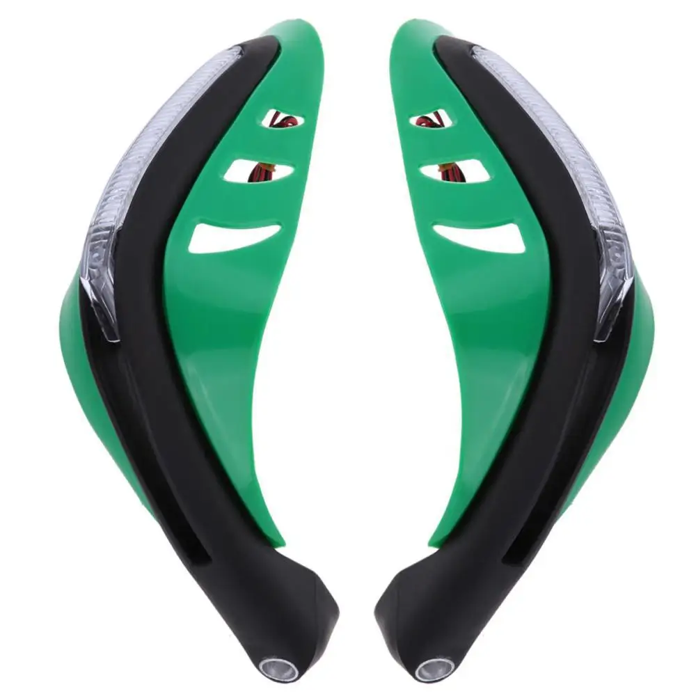 Черная универсальная защита для рук на руль с LED дневные ходовые огни Сигналы