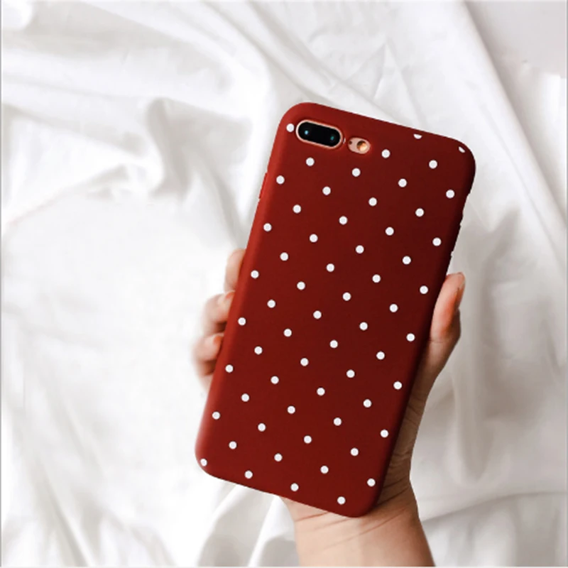 Для apple iphone 8 7 белый цвет красного вина волновой точки Вышивка Крестом Картины
