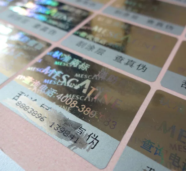 Индивидуальные царапины голограмма наклейка с лазерной этикеткой уникальный