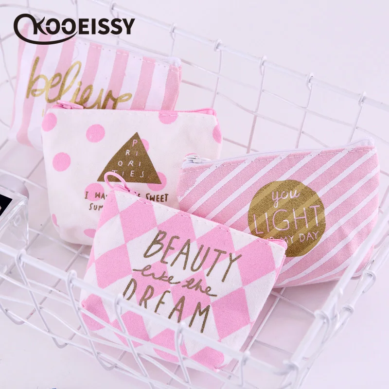 Ins стильная холщовая карманная сумка для хранения денег складная дорожная