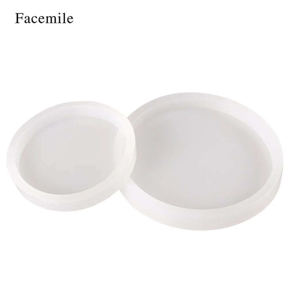 Facemile 2 шт. DIY круглой формы значки инструменты полупрозрачные украшения ручной работы аксессуары силиконовые формы ожерелье эпоксидная Форма торт Декор