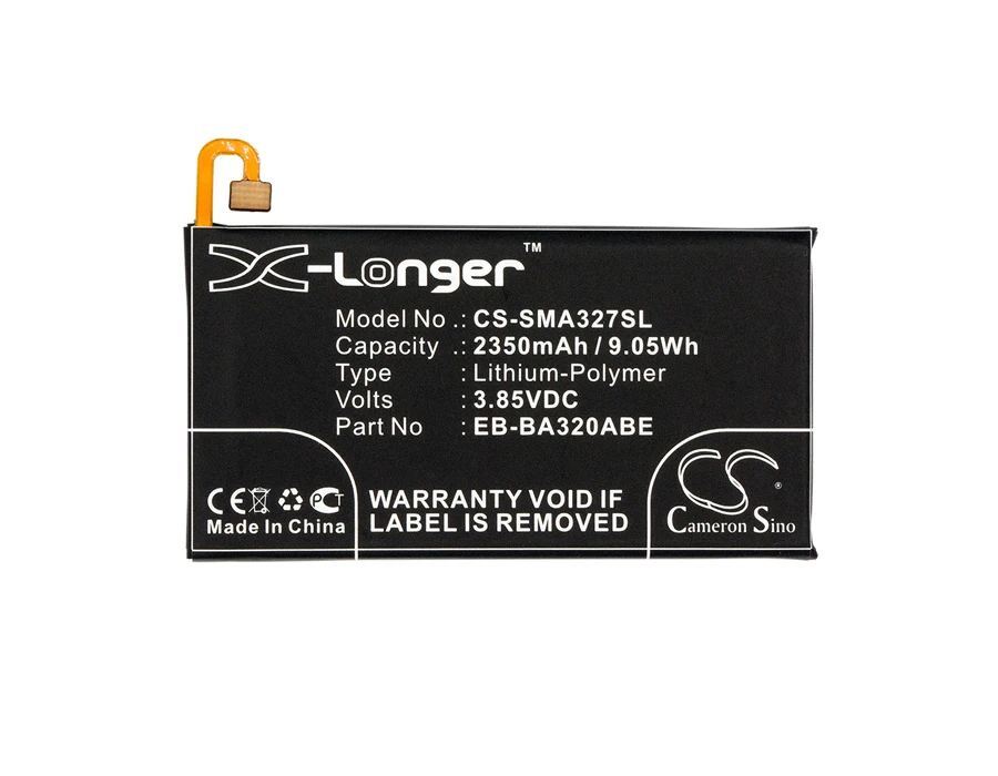 EB BA320ABE батареи Cameron Sino 2350mAh для Samsung Galaxy A3 2017 SC 04J SGH N417 SM A320 A320F A320FL A320Y|cameron sino|battery for