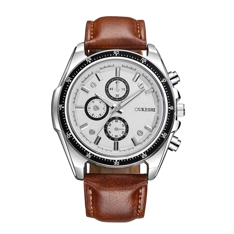 Reloj Hombre циферблат Для мужчин смотреть ремень Водонепроницаемый кварцевые часы
