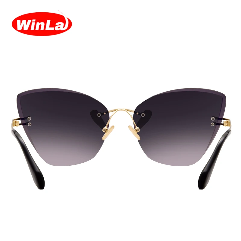 Winla модные дизайнерские женские солнцезащитные очки кошачий глаз винтажные для
