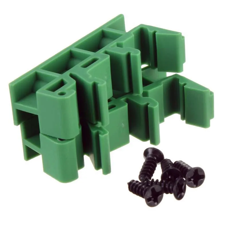 1 Pair DRG-01 PCB Mounting Brackets Screws Green For 35mm DIN Rails Adapter Replacements Parts | Обустройство дома