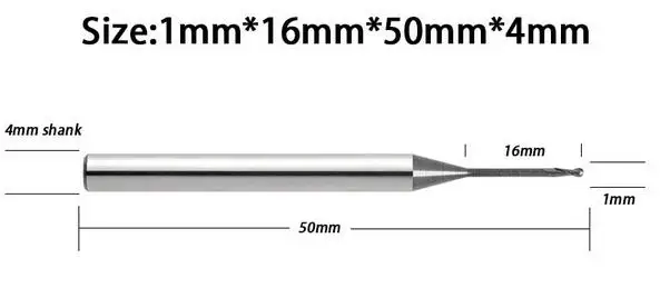 10 шт. Roland зубные cad-cam циркония Endmill карбида бора, 0.6 мм, 1.0 мм, 2.0 мм, зубные лаборатории циркония фрезерные инструменты для воска, pmma