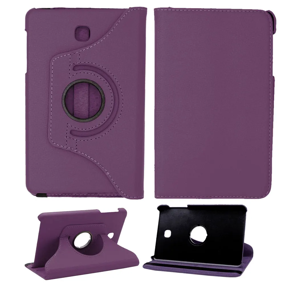 purple 360 Вращающийся чехол-подставка для samsung Galaxy Tab A 8,0 T387 SM-T387V планшет кожаный чехол для samsung Tab A 8,0 SM-387 - Цвет: purple