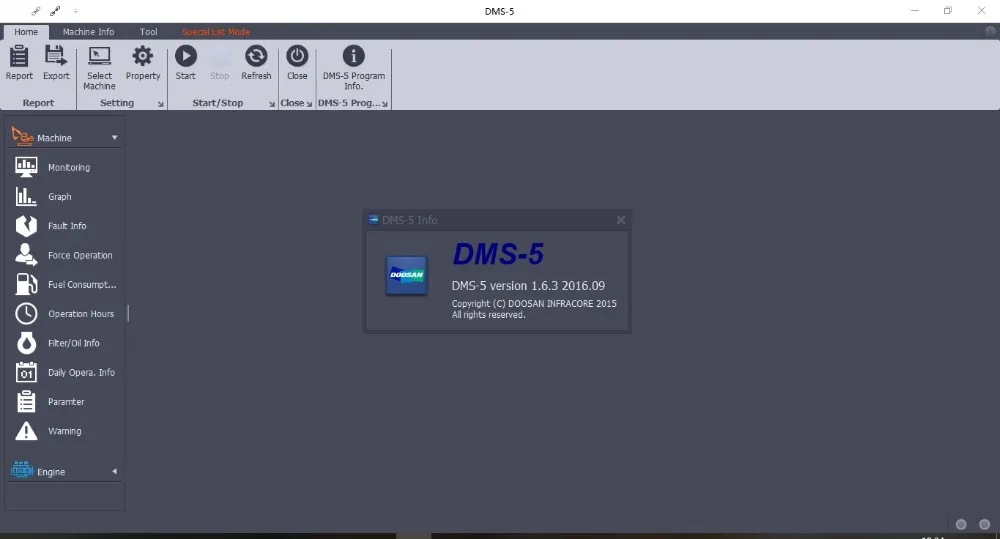 Doosan экскаватор/колесный загрузчик программа мониторинга DMS 5|ПО| |