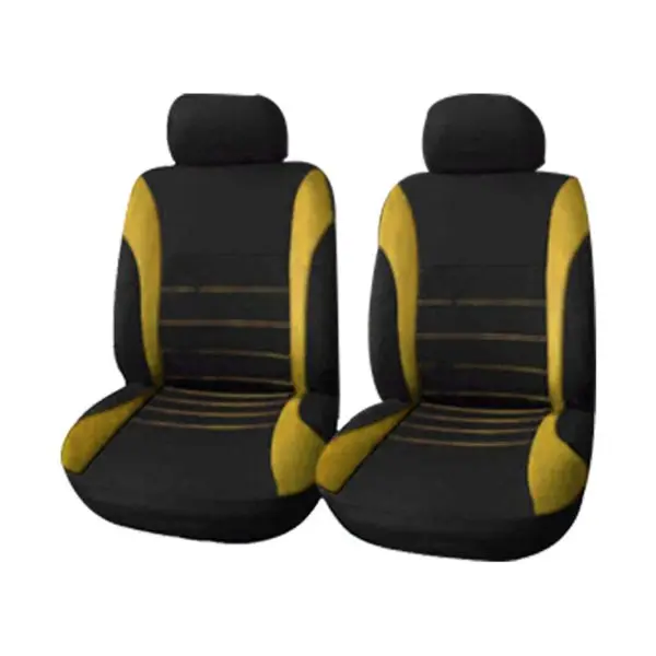 4pcs yellow Универсальные чехлы для автомобильных сидений из полиэфирной ткани, чехлы для автомобильных сидений, чехлы для автомобильных сидений, защита для автомобильных сидений, аксессуары для интерьера - Название цвета: 4pcs yellow