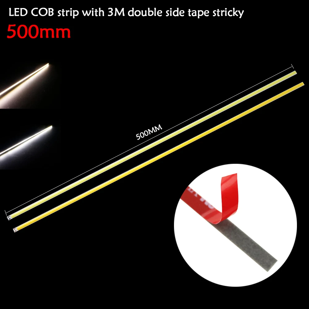 5 шт. LED COB Чип-бар тонкая полоса 500 мм x 6 DC12V 10 Вт DIY огни для наружного использования