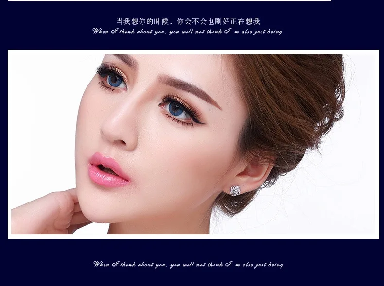 ZHOUYANG серьги-гвоздики для женщин, трендовые милые изящные намотки, прозрачный фиолетовый кристалл, серебряный цвет, модные ювелирные изделия KAE068