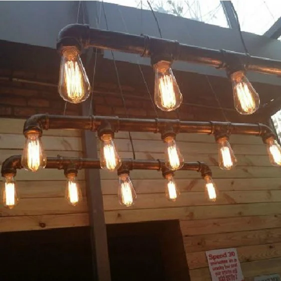 С лампами Эдисона на заказ барная стойка для осветительных приборов светильники