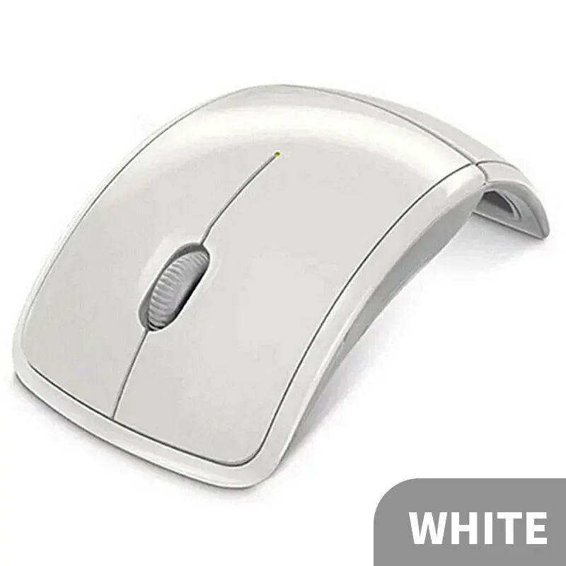 White 2,4G Беспроводная складная Мышка для путешествий, компьютера, ПК, оптическая мини Бесшумная мышь, мышь с USB нано приемником для ноутбука, настольного ноутбука - Цвет: White